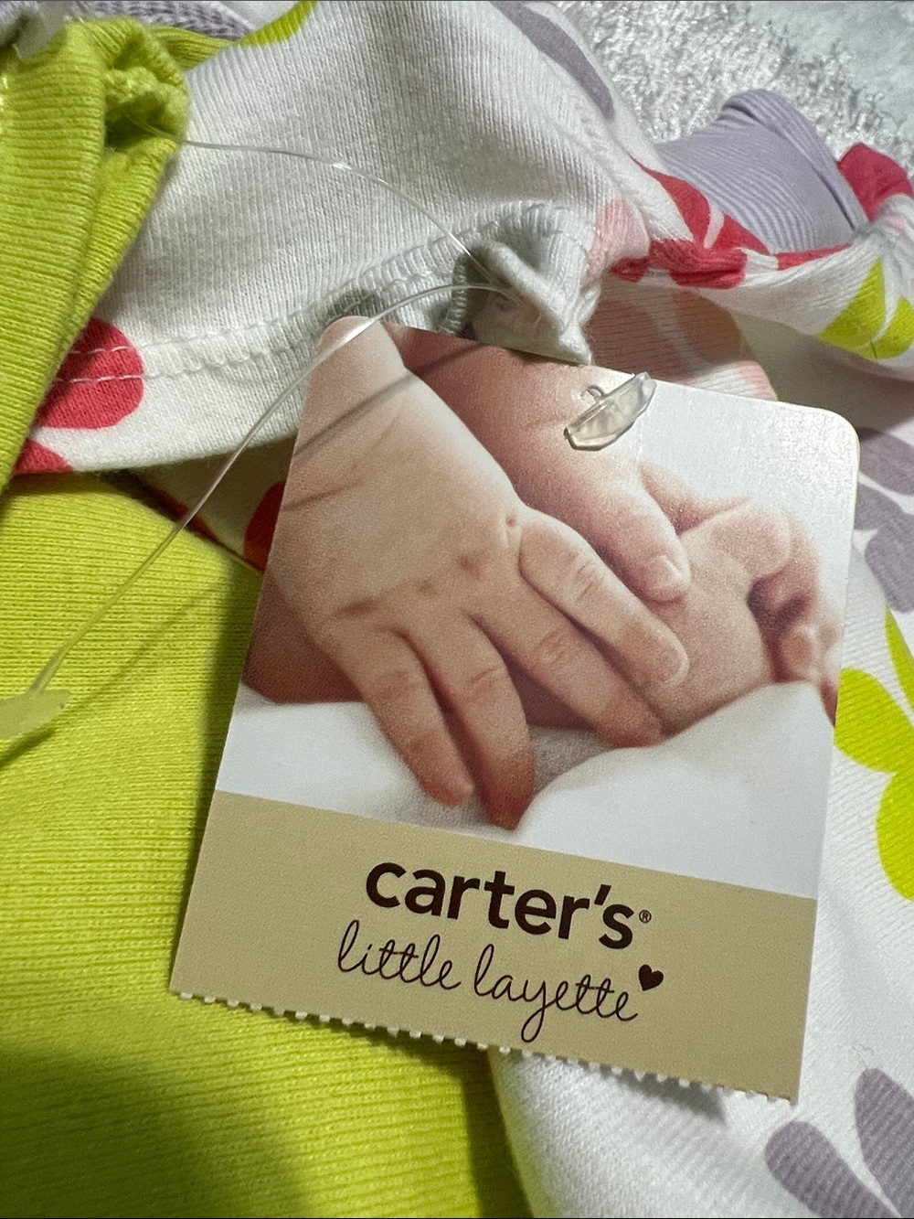 Carter's Little Layette Infant 5 Pack 100% Cotton Short Sleeve Bodysuits 9MO NWT - Picture 11 of 12